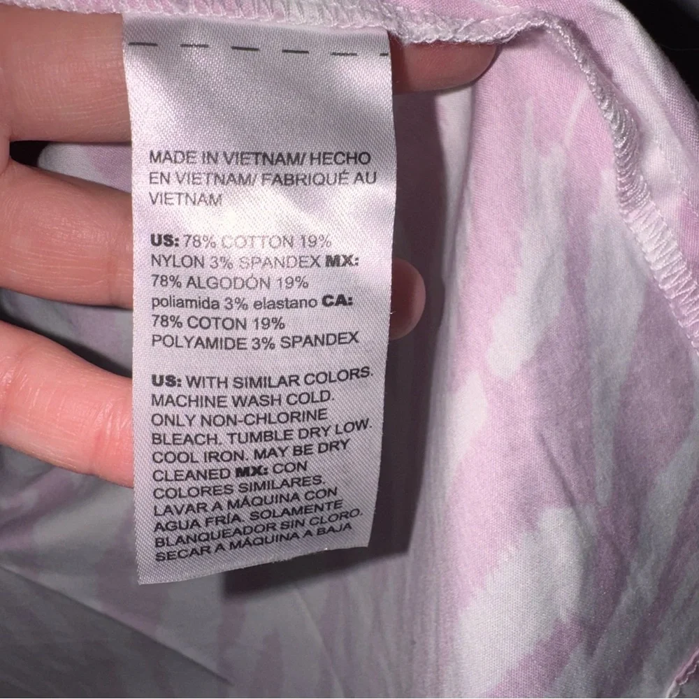 Chico's Light Pink white zebra print balloon sleeve midi dress L 12/14 - Picture 16 of 16